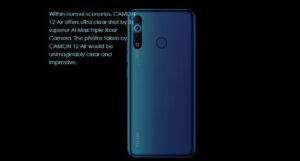Tecno Camon 12 air camera