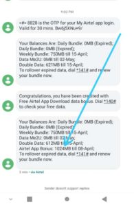 Free Airtel 1GB