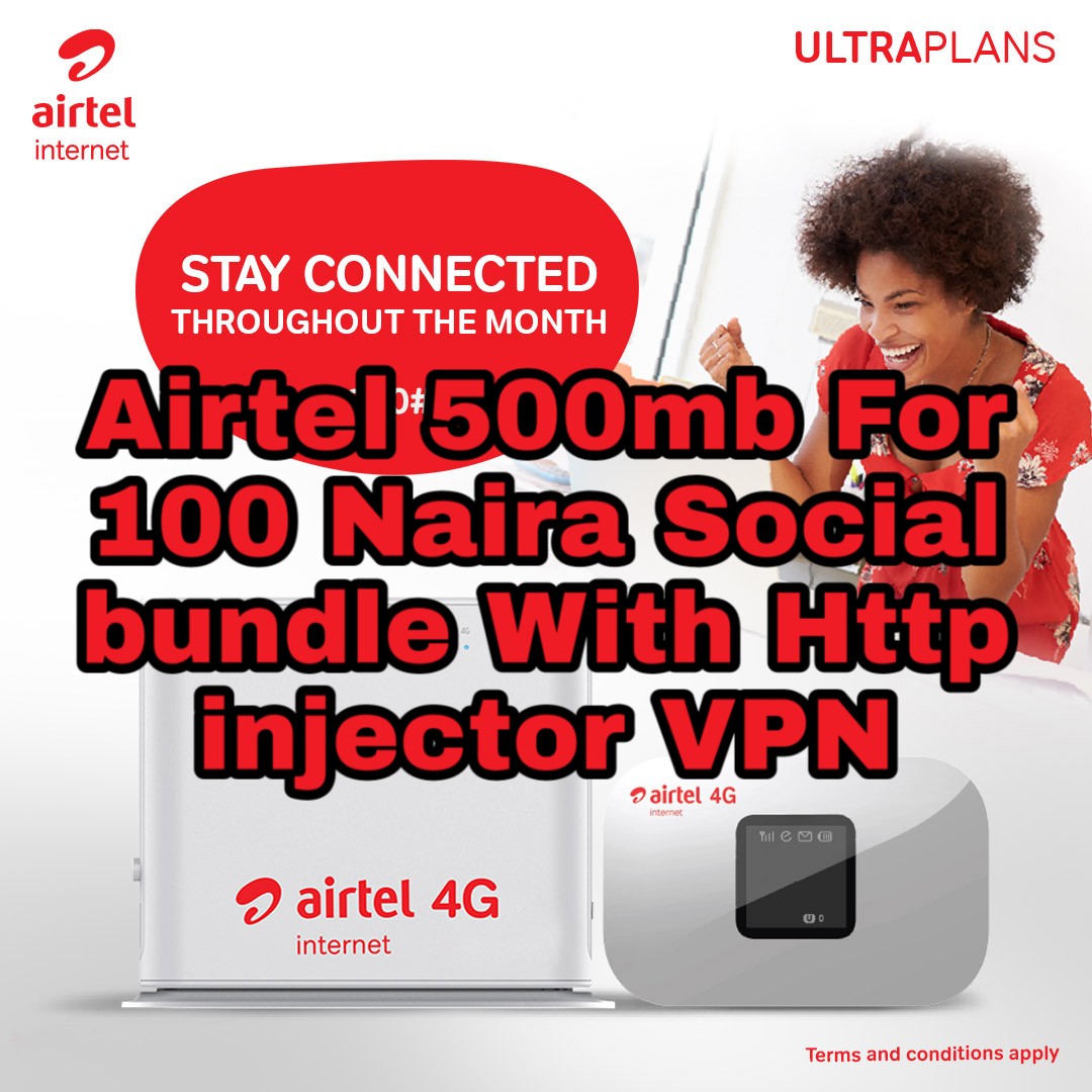 Airtel 500mb For 100 Naira Social bundle plan
