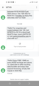 mtn free data of 1.5gb