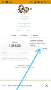 Mobiworkx surveys payment
