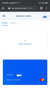Cowrywise Atm card linked