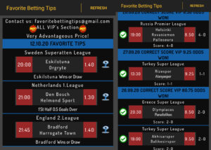 Favorite Betting tips