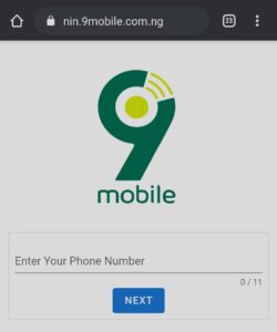 Link 9mobile sim with nin using internet