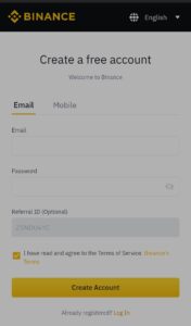 How To Register To Create An Account On Binance 