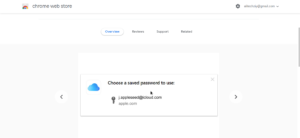 iCloud passwords extension
