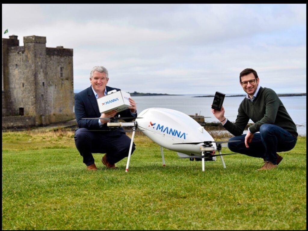 Samsung drone delivering