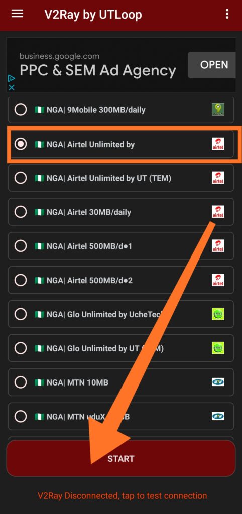 Airtel unlimited on utloop v2Ray VPN