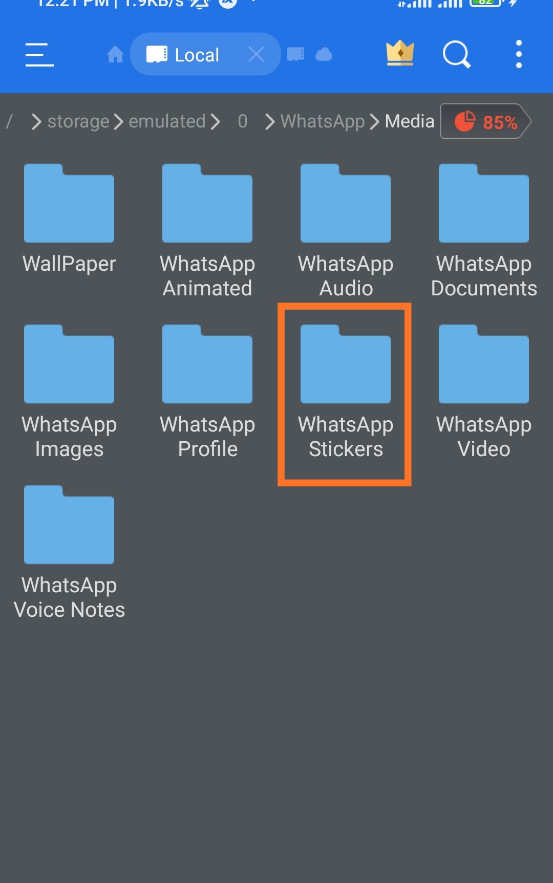 how to backup whatsapp stickers