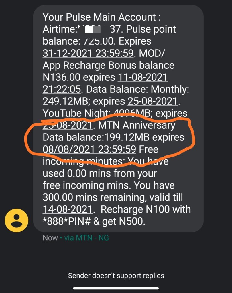 How To Get Mtn 200MB Free Data For Anniversary Data Bonus