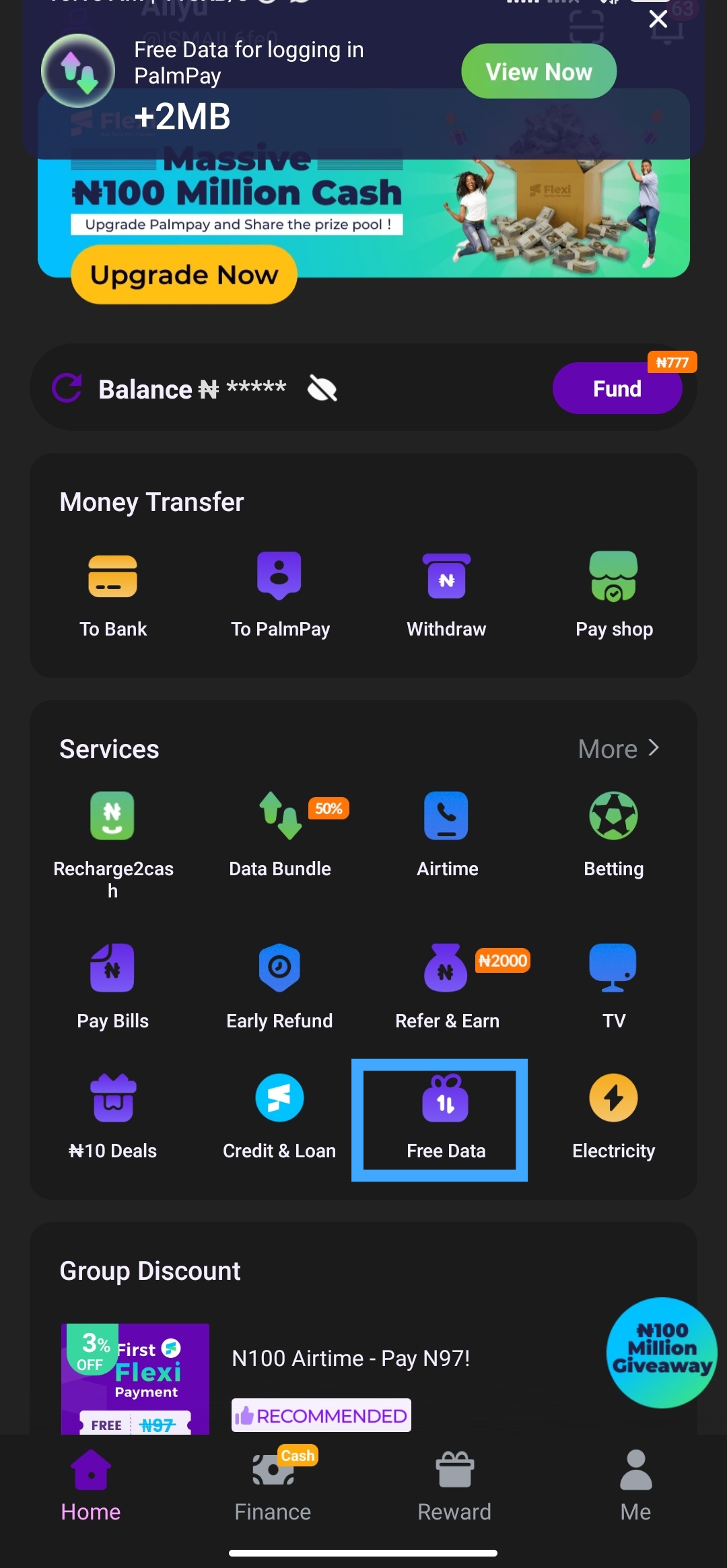 Palmpay free money