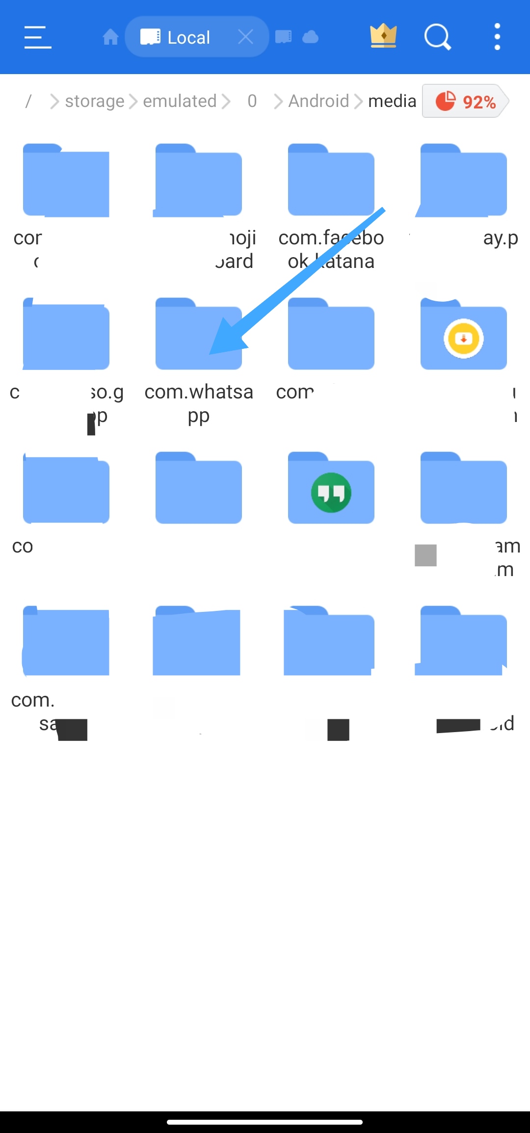 WhatsApp folder 