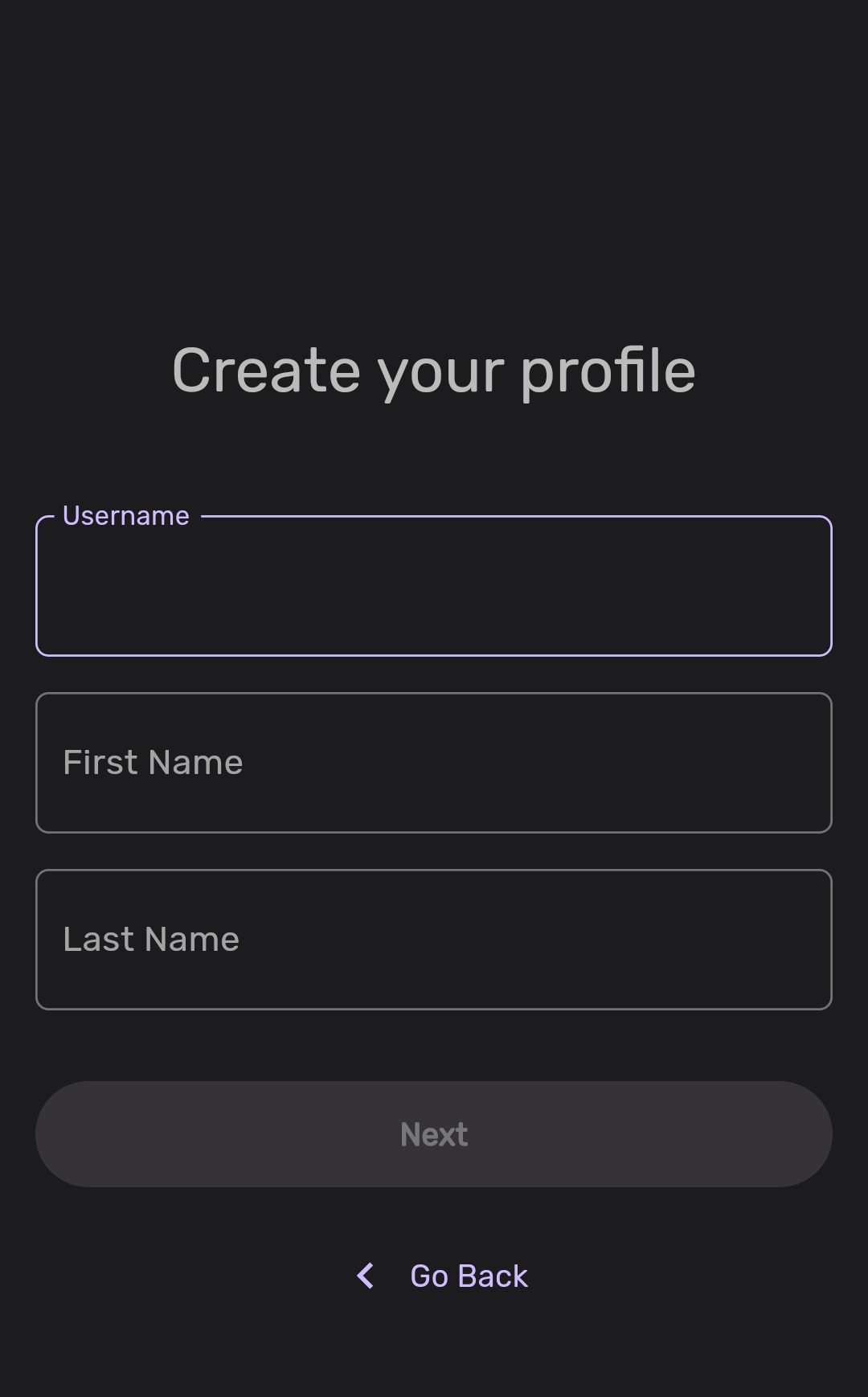 gotok app signup page