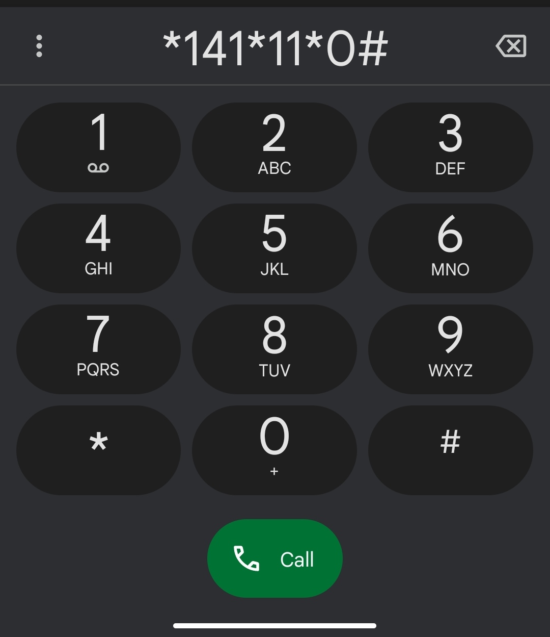 code for airtel night plan