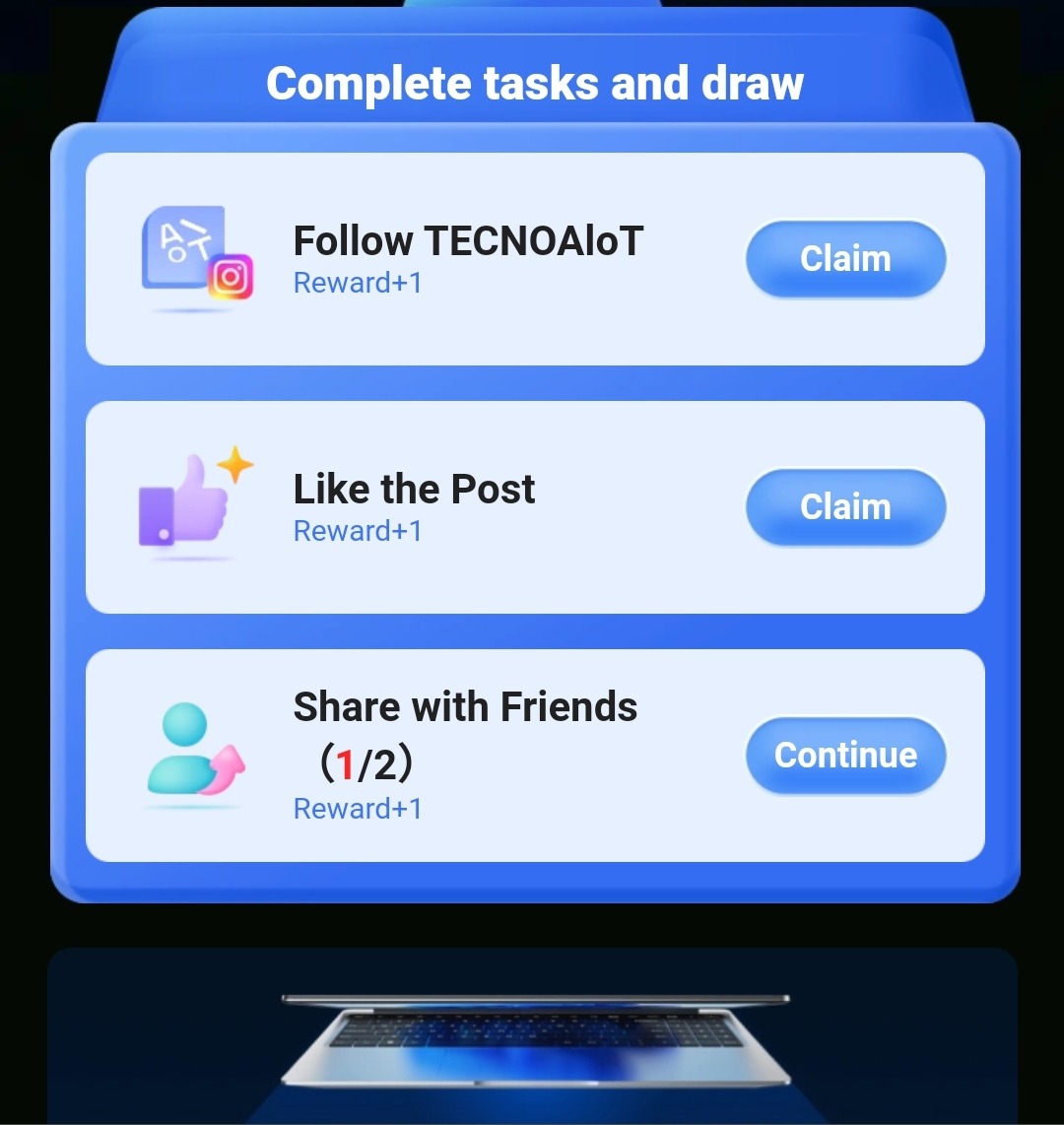 Tecno Spin And Win Task