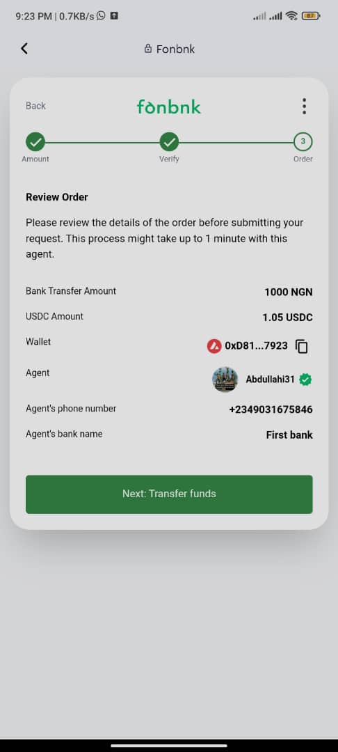 Cenoa App Deposit Process