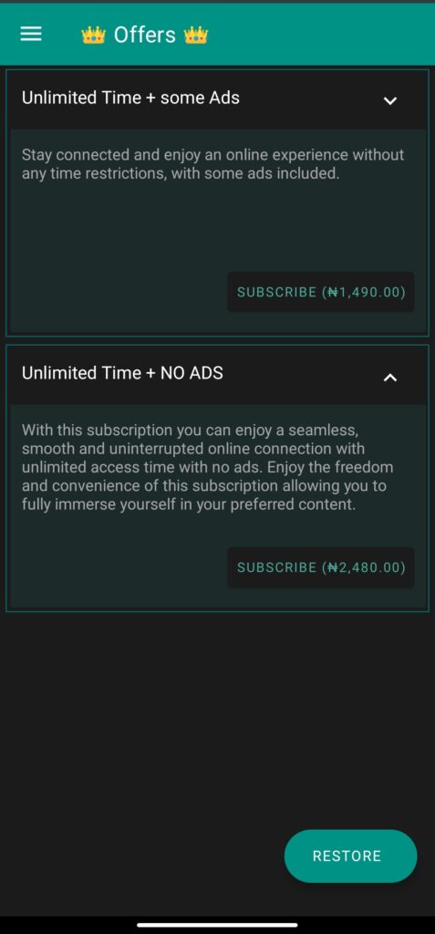 Wire Tun Unlimited Time + Some Ads