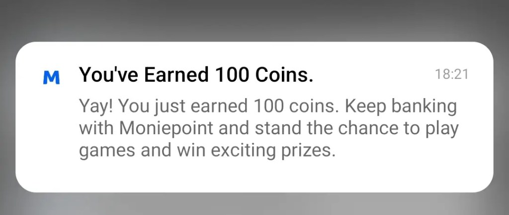 Moniepoint BBN Games 100 Coins
