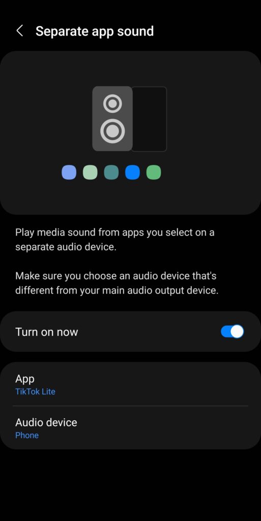 Separate Apps Sounds Samsung Features