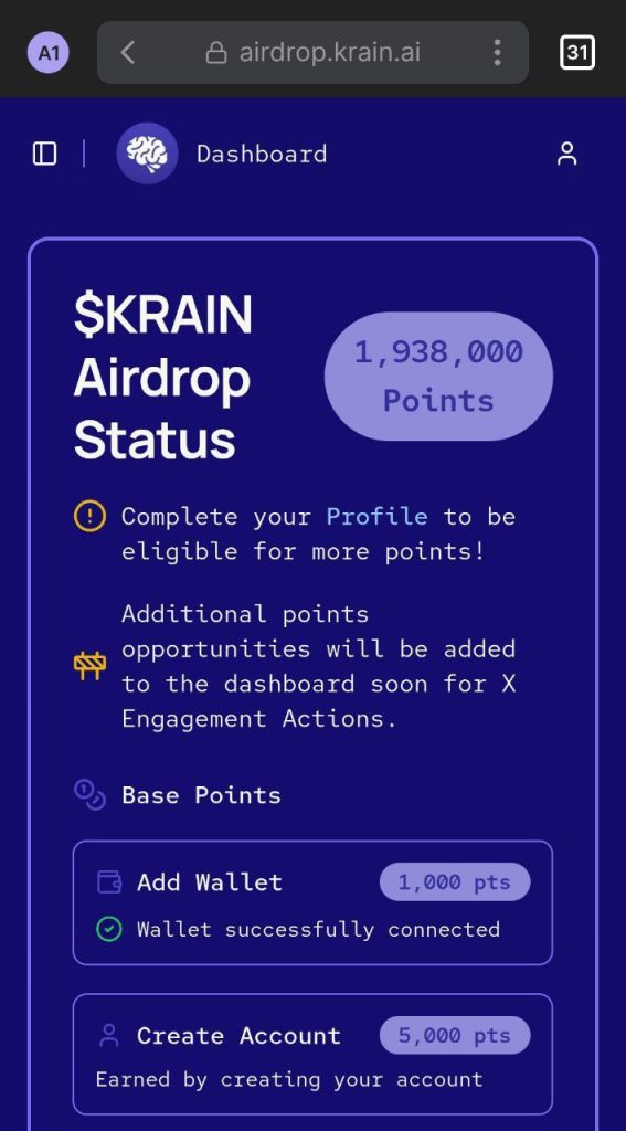 How To Join Krain Airdrop